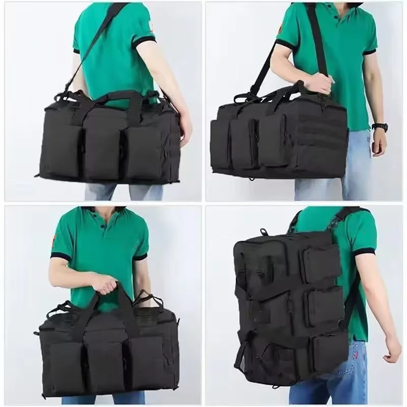 55L Luggage Duffel Bag Camping Backpack Tactical Large Bags Men's Hiking Travel Mountaineering Trip Utility Gym Weekend Duffle - Image 2