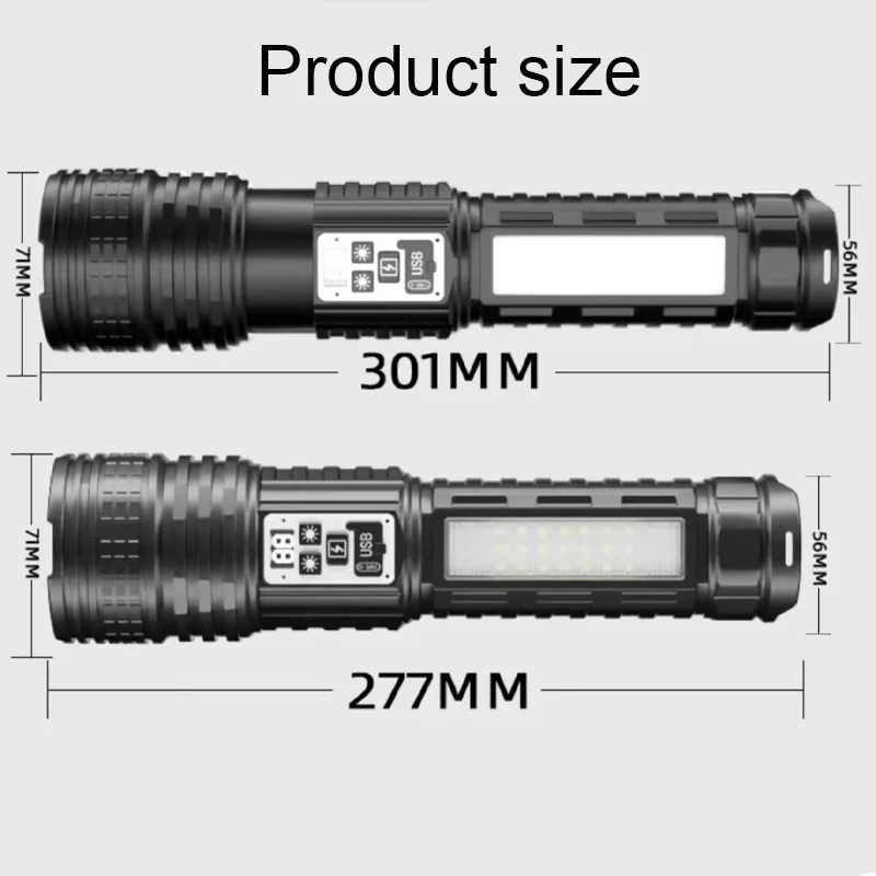 1000000lm Most Powerful Led Flashlight USB Rechargeable Flashlights Strong Light Military Tactical Lantern Camping Outdoor Torch - Image 5