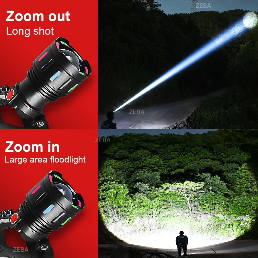 Ultra Powerful LED Headlamp 47000000LM Super Bright Long Shot 4000M Head Flashlight 18650 Rechargeable Head Lantern For Fishing - Image 6