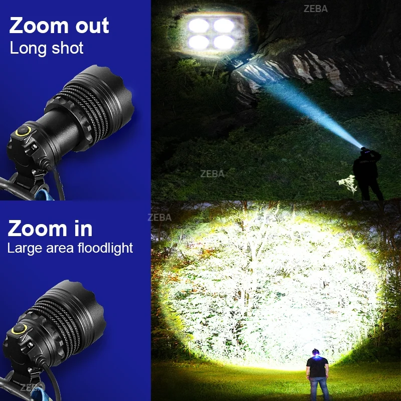 New Super Bright 2000W LED Headlamp High Power Long Range 6000M Head Flashlight 18650 Rechargeable Headlight Fishing Head Torch - Image 6