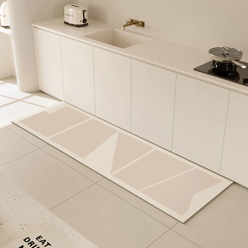 VIKAMA Korean Minimalist Style Kitchen Floor Mat Water-Absorbing And Oil-Absorbing Diatom Mud Carpet Home Bathroom Door Carpet - Image 3