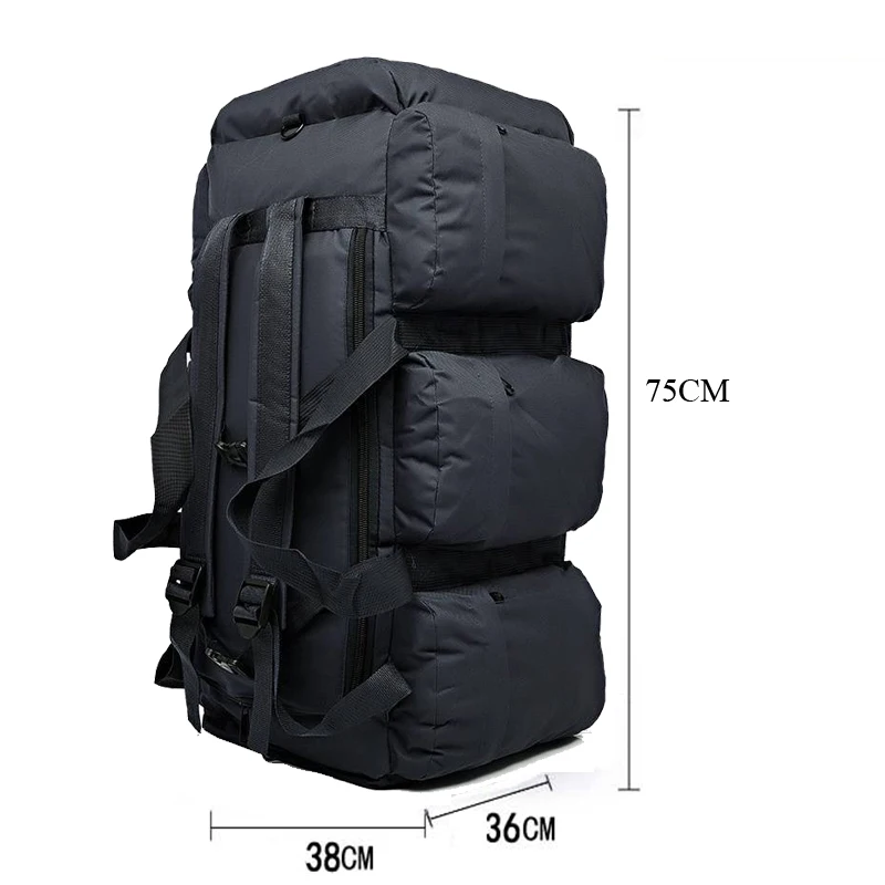 100L Tactical Luggage Duffel Camping Bag Travel Backpack for Men Outdoor Shoulder Large Hiking Tourist Storage Rucksack - Image 5
