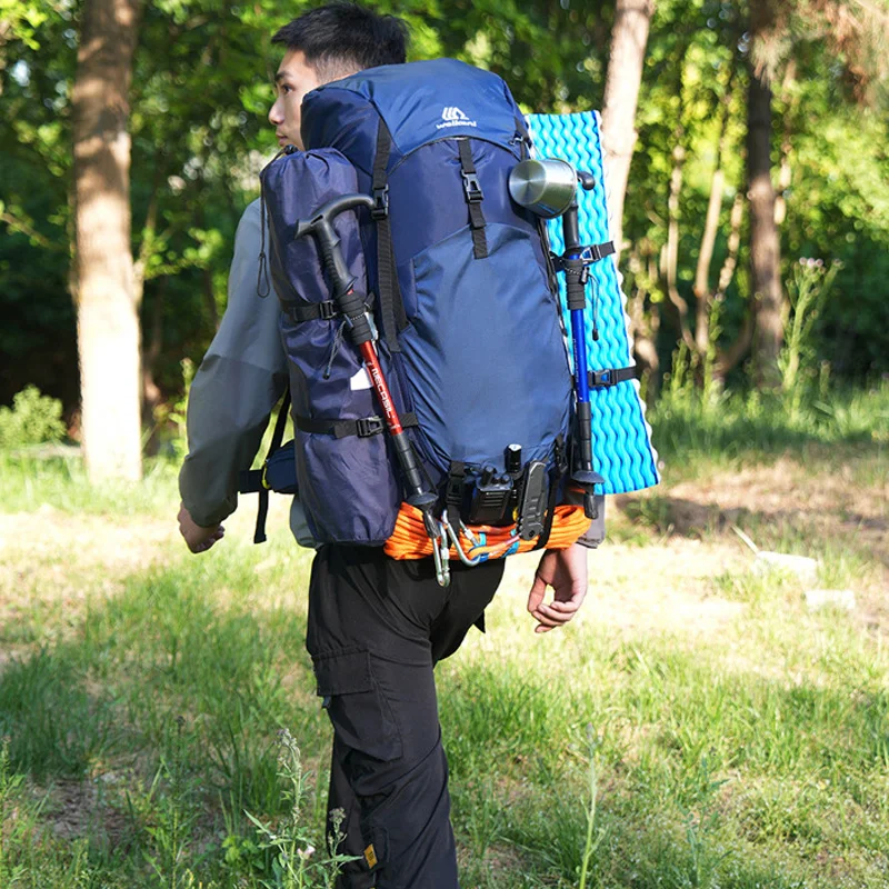 60L Climbing Camping Backpack with Rain Cover Large Outdoor Waterproof Hiking Trekking Mountaineering Hydration Bag Rucksack - Image 3