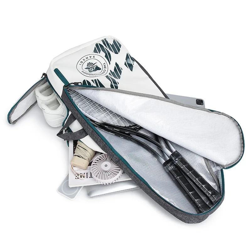 Men Foldable Tennis Paddle Backpack Squash Badminton Racket Bag with Shoes Pack Racquetball Outdoor Sports Training Gym Men Bag - Image 4
