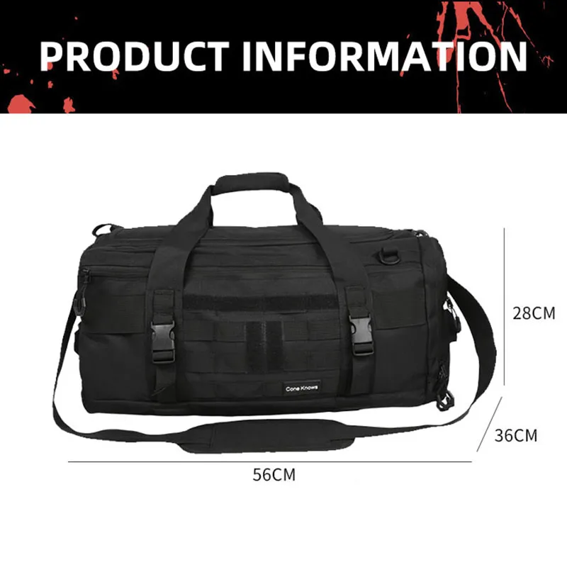 Sports Backpack Gym Fitness Yoga Bag with Shoes Pack Tactical Travel Duffel Bags Outdoor Camping Hiking Handbag Weekend Rucksack - Image 6