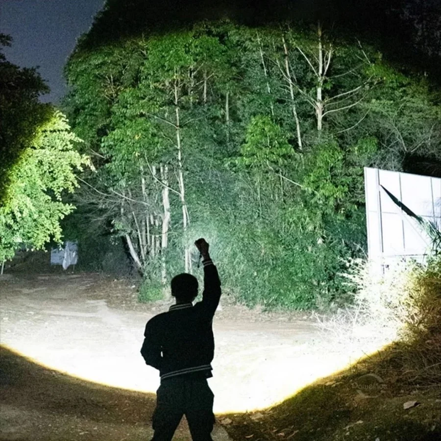 High Power LED Flashlight With Side Light Zoomable EDC Lamp USB Rechargeable Tactical Torch Waterproof Camping Emergency Lantern - Image 2