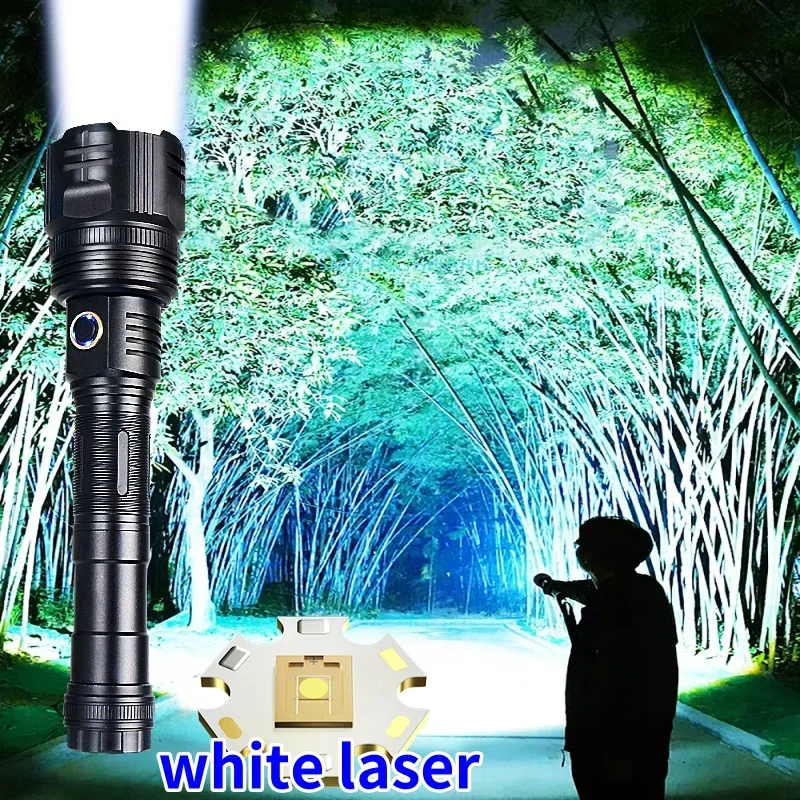 1000000LM High Power Led Flashlights Ultra Powerful Tactical Flashlight Telescopic Zoom Torch Search Light Use 26650 Battery - Image 2