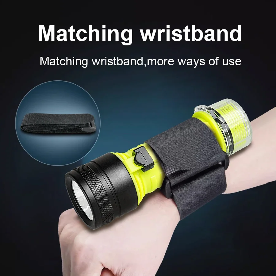 3000000LM High Power LED Flashlight Amphibious Torch Professional Diving Torch Super Bright Flashlights IPX8 Waterproof Lantern - Image 3