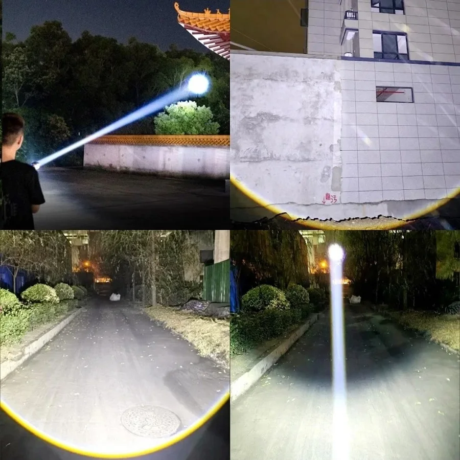 High Power LED Flashlight With Side Light Zoomable EDC Lamp USB Rechargeable Tactical Torch Waterproof Camping Emergency Lantern - Image 6