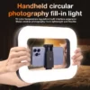 Smartphone Video Rig with Light Cell Handheld Stabilizer with Ring Light for Filmmaking Live YouTube Video Recording