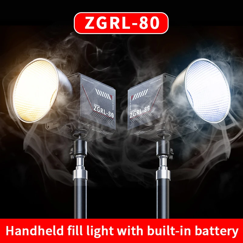 LED fill light outdoor portable handheld light 60W high power rechargeable model COB lamp beads camping light 10000mAh battery - Image 2