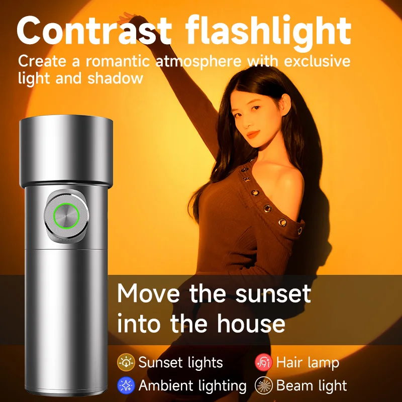 LED Rechargeable Photography Projection Light Sunlight Simulator 20 Shaping Gels with Colour Filters Built-in 6600mAh Battery
