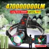 Ultra Powerful LED Headlamp 47000000LM Super Bright Long Shot 4000M Head Flashlight 18650 Rechargeable Head Lantern For Fishing