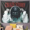 VIKAMA King Von Hip-Hop Rap Tapestry Retro Album Cover Style Wall Hanging for Chicago Drill Music Fan Bedroom Decoration
