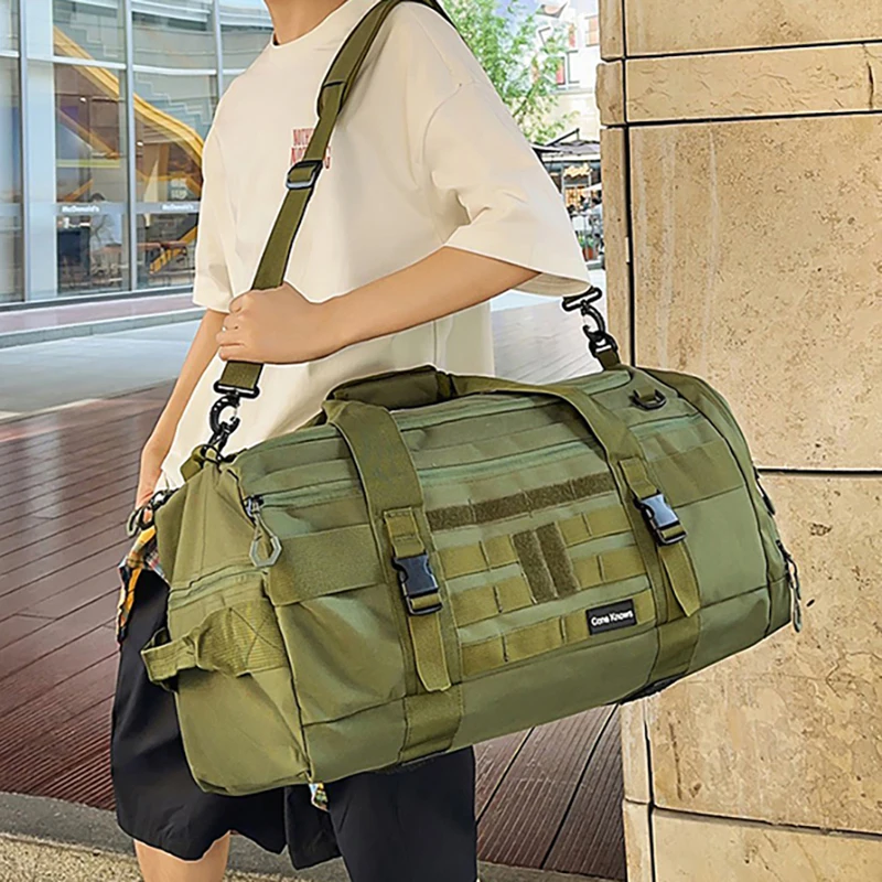 Sports Backpack Gym Fitness Yoga Bag with Shoes Pack Tactical Travel Duffel Bags Outdoor Camping Hiking Handbag Weekend Rucksack - Image 2