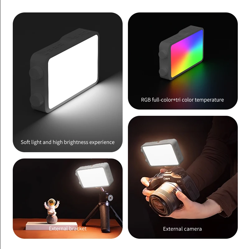 RGB Video Light 25W Pocket Camera Light Full Color Portable Photography Video Lighting Mini LED Fill Light 4000mAh Rechargeable - Image 3