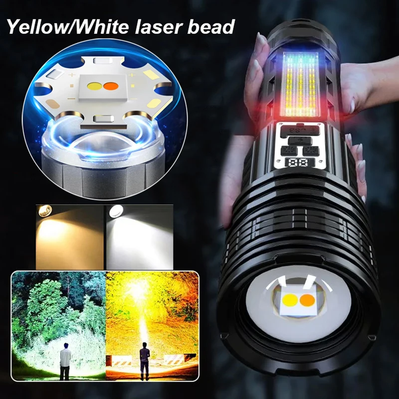 1000000lm Most Powerful Led Flashlight USB Rechargeable Flashlights Strong Light Military Tactical Lantern Camping Outdoor Torch - Image 2