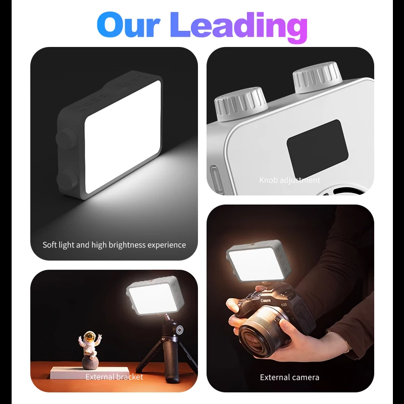 40W Bi-Color LED Portable Fill Light Live Street Photography Light Selfie Light Camera Top Light Outdoor Live Lighting Equipment - Image 3