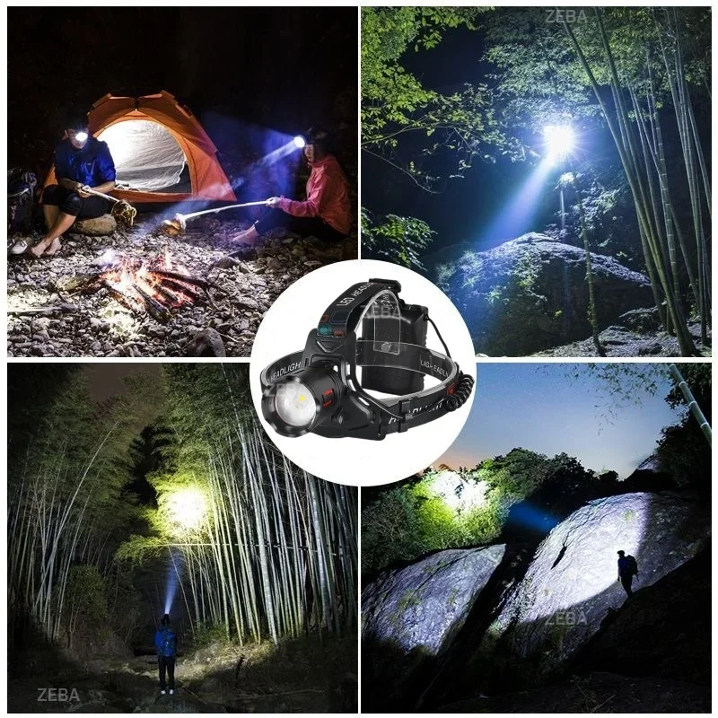 2026 Super Bright LED Headlamp Powerful 3*18650 Battery Rechargeable Projector Head Light Fishing Camping Zoom Head Lanterns - Image 6