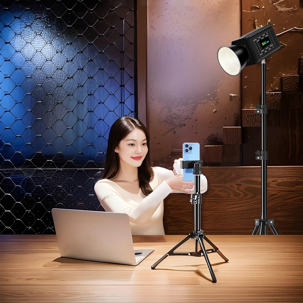 60W Bi-Color COB Photography Fill Light Built-in Battery Handheld Continuous Output Lighting Outdoor Video Shooting LED Lights - Image 6