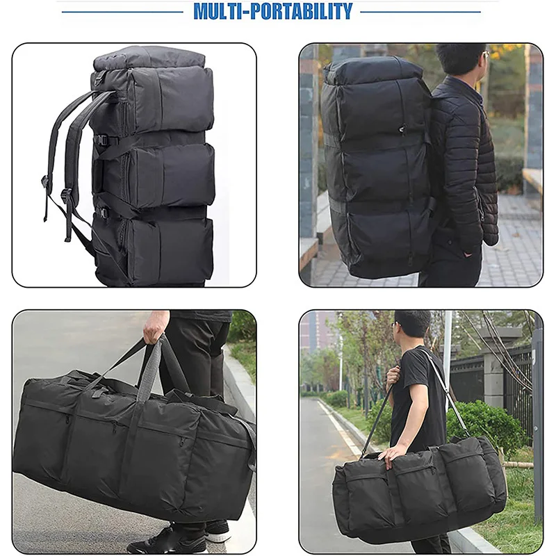 100L Tactical Luggage Duffel Camping Bag Travel Backpack for Men Outdoor Shoulder Large Hiking Tourist Storage Rucksack - Image 2