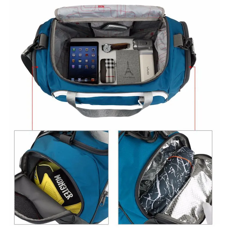 IX 40L Large Gym Bag Fitness Wet Dry Training Men Yoga For Shoes Travel Shoulder Handbags Multifunction Work Out Swimming Bag - Image 3