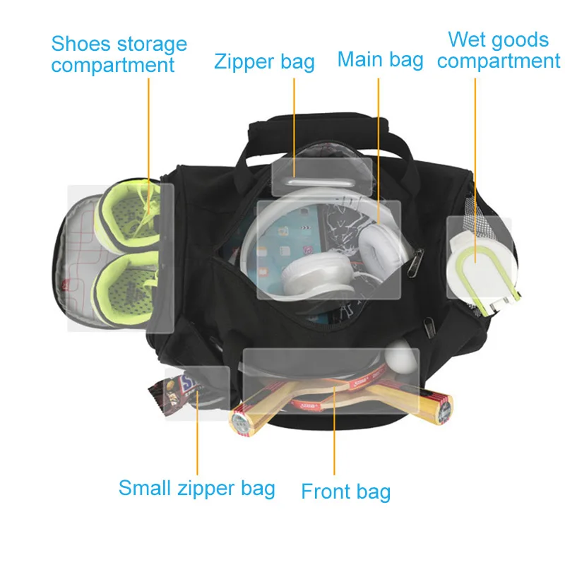 Large Gym Bag Fitness Bags Wet Dry Training Men Yoga For Shoes Travel Shoulder Handbags Multifunction Work Out Swimming Bag Pack - Image 4