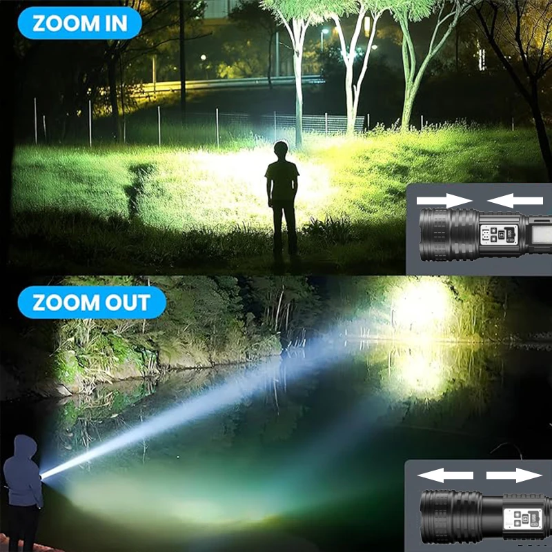 1000000lm Most Powerful Led Flashlight USB Rechargeable Flashlights Strong Light Military Tactical Lantern Camping Outdoor Torch - Image 6