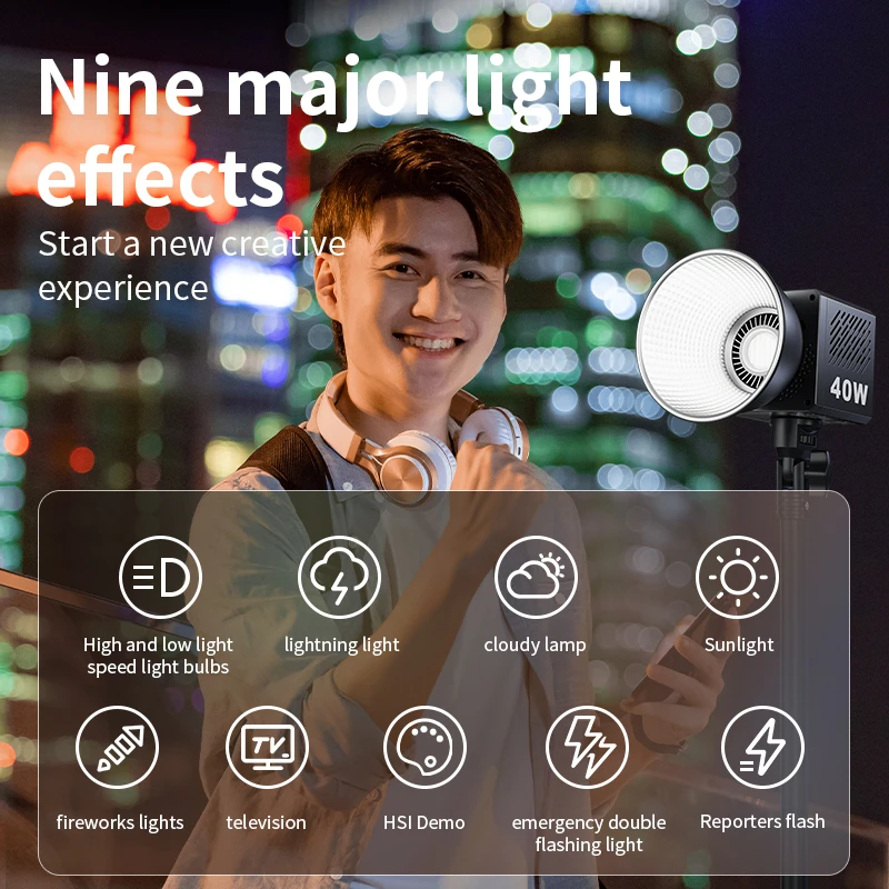 LED Video Light Built-in 3400mAh Battery and PD Fast Charging Portable Handheld Bi-Color 2500K-6500K Continuous Output Lighting - Image 5