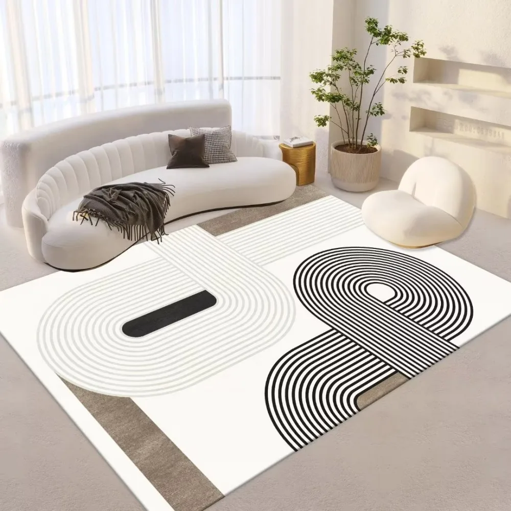 VIKAMA Scandinavian Style Geometric Rug Living Room Study Wearable Design Modern Home Studio Ins Style Space