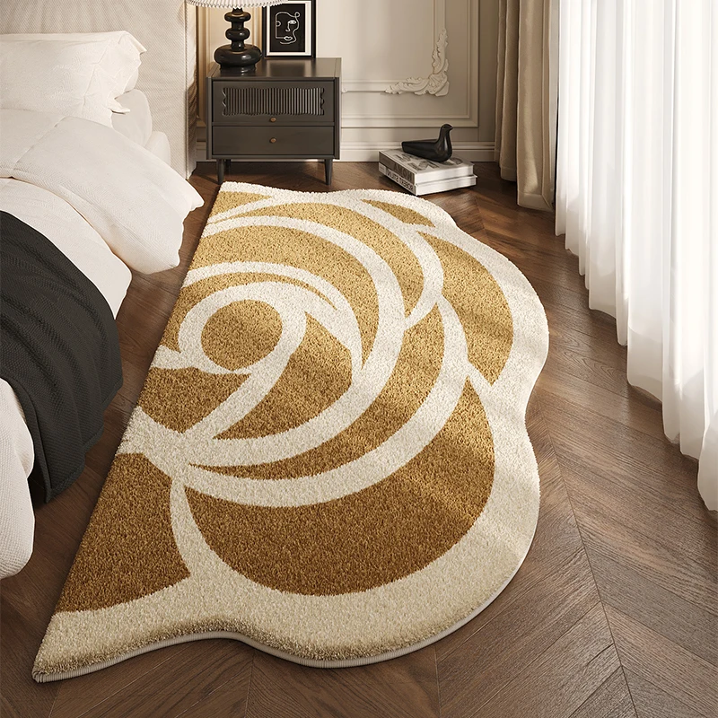 VIKAMA French bedside rugs new carpet bedroom light luxury premium sense of short plush room fall-proof master bedroom floor mat - Image 2