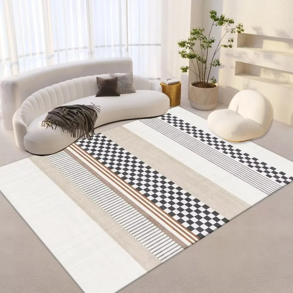 VIKAMA Scandinavian Style Geometric Rug Living Room Study Wearable Design Modern Home Studio Ins Style Space - Image 4