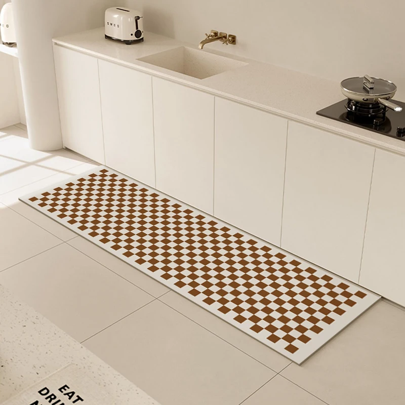 VIKAMA Korean Minimalist Style Kitchen Floor Mat Water-Absorbing And Oil-Absorbing Diatom Mud Carpet Home Bathroom Door Carpet