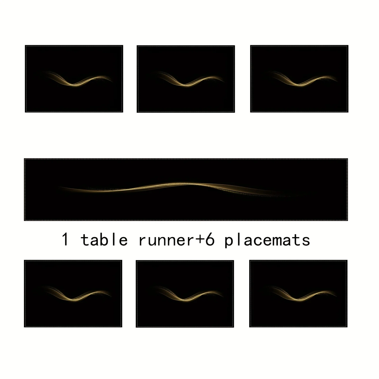 VIKAMA 5/7PC Luxury Table Mat and Table Flag Set for Restaurant and Cafe Decoration Linen Fabric Home Decoration - Image 4