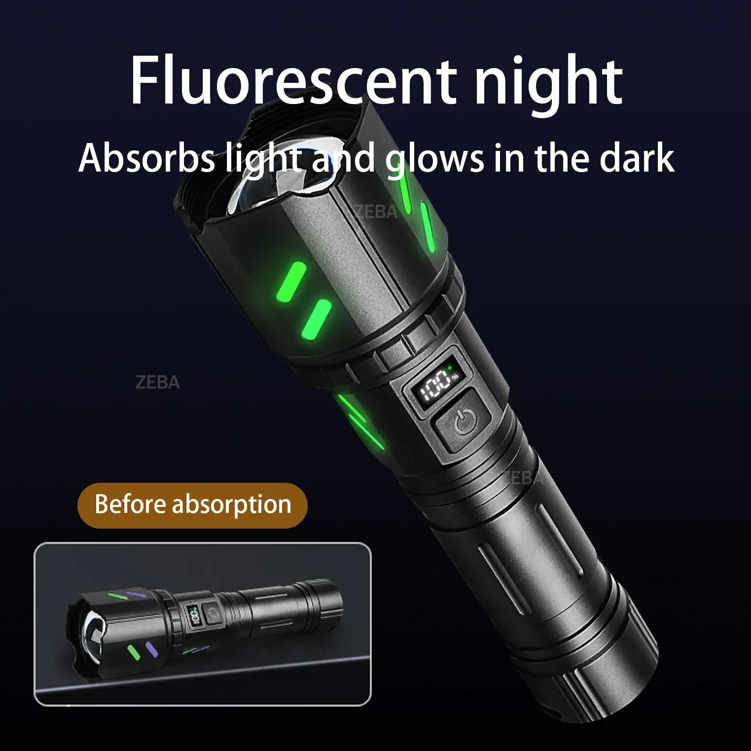 Newest 100000LM High Power LED Flashlight USB Rechargeable Flashlight Powerful Long Range 3500M Torch Light Camping Fishing Lamp - Image 4